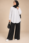 Chemise rayée gris & blanc