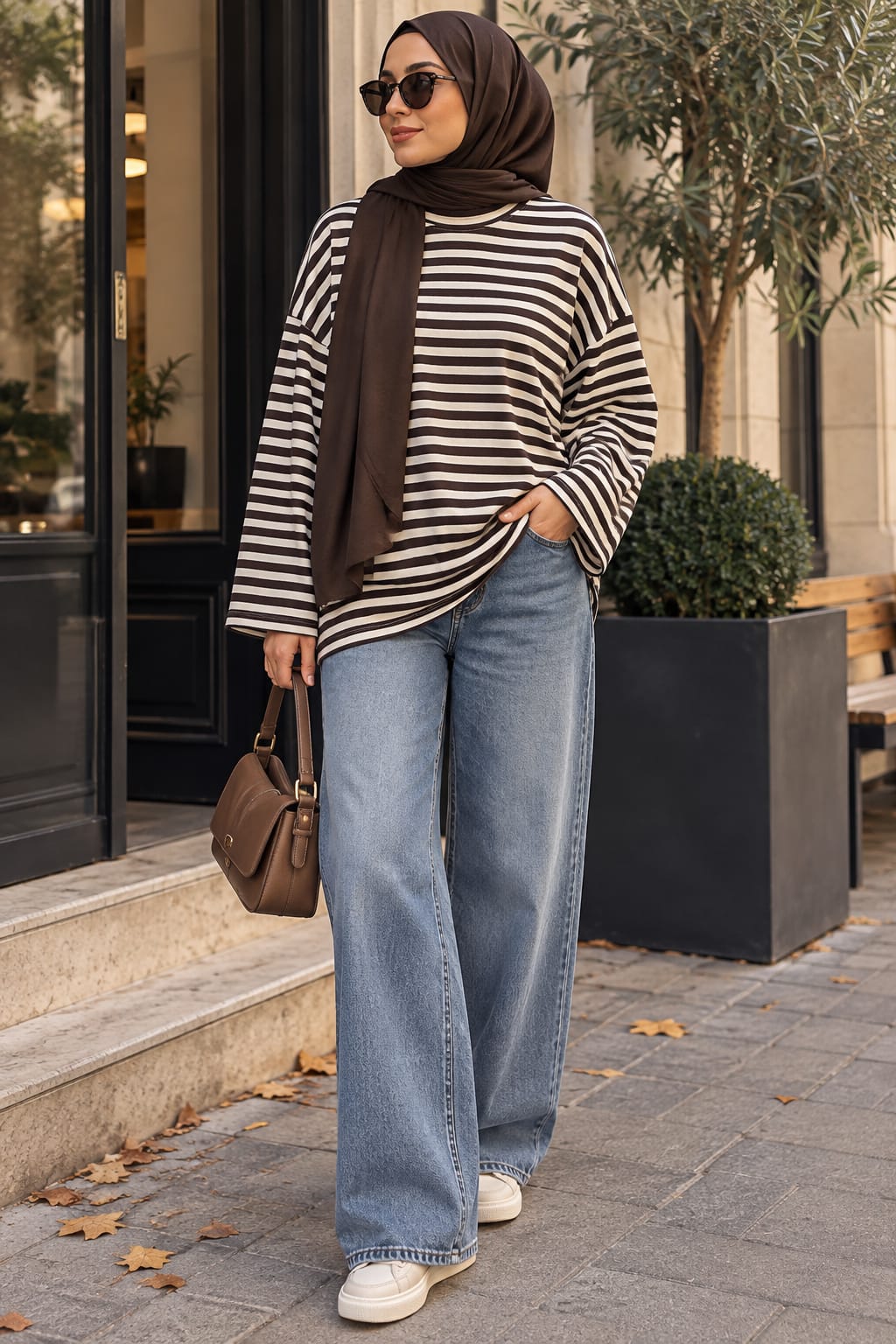 T-shirt oversize rayé – Casual chic