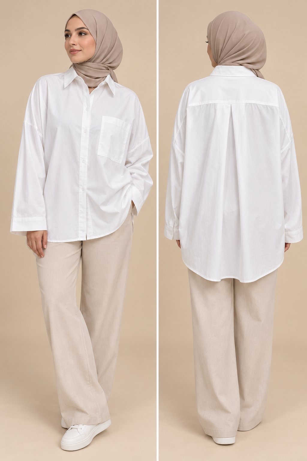 Chemise oversize blanche – Essential
