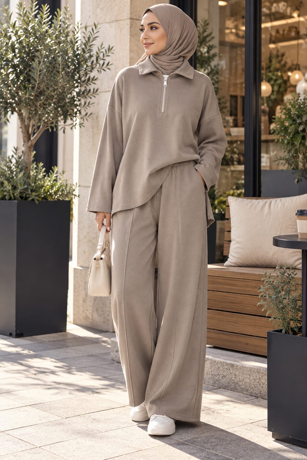 Ensemble décontracté taupe