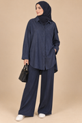 Chemise en jean oversize – Bleu denim