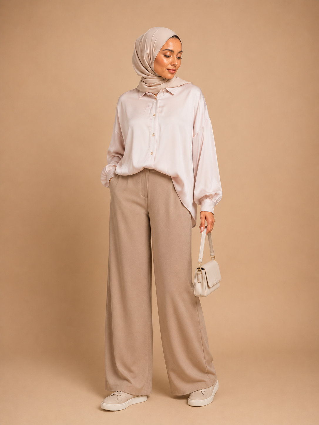 Chemise Tunique Sophia satinée rose