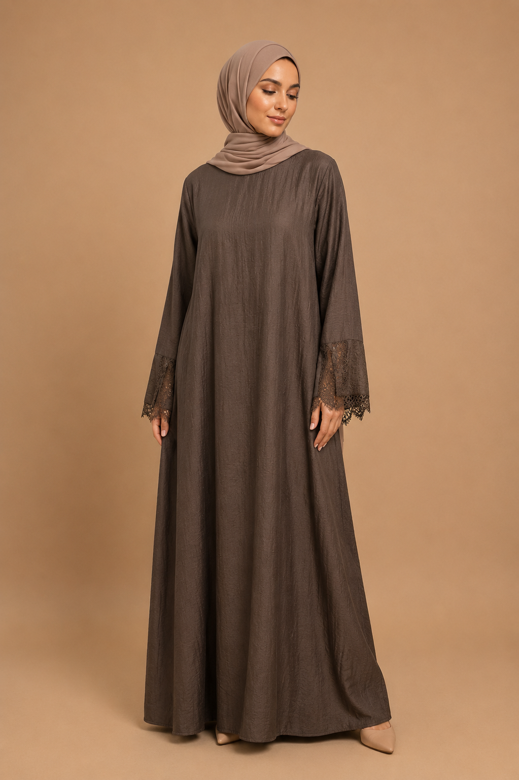 Robe en tencel Sirine Marron ou Beige