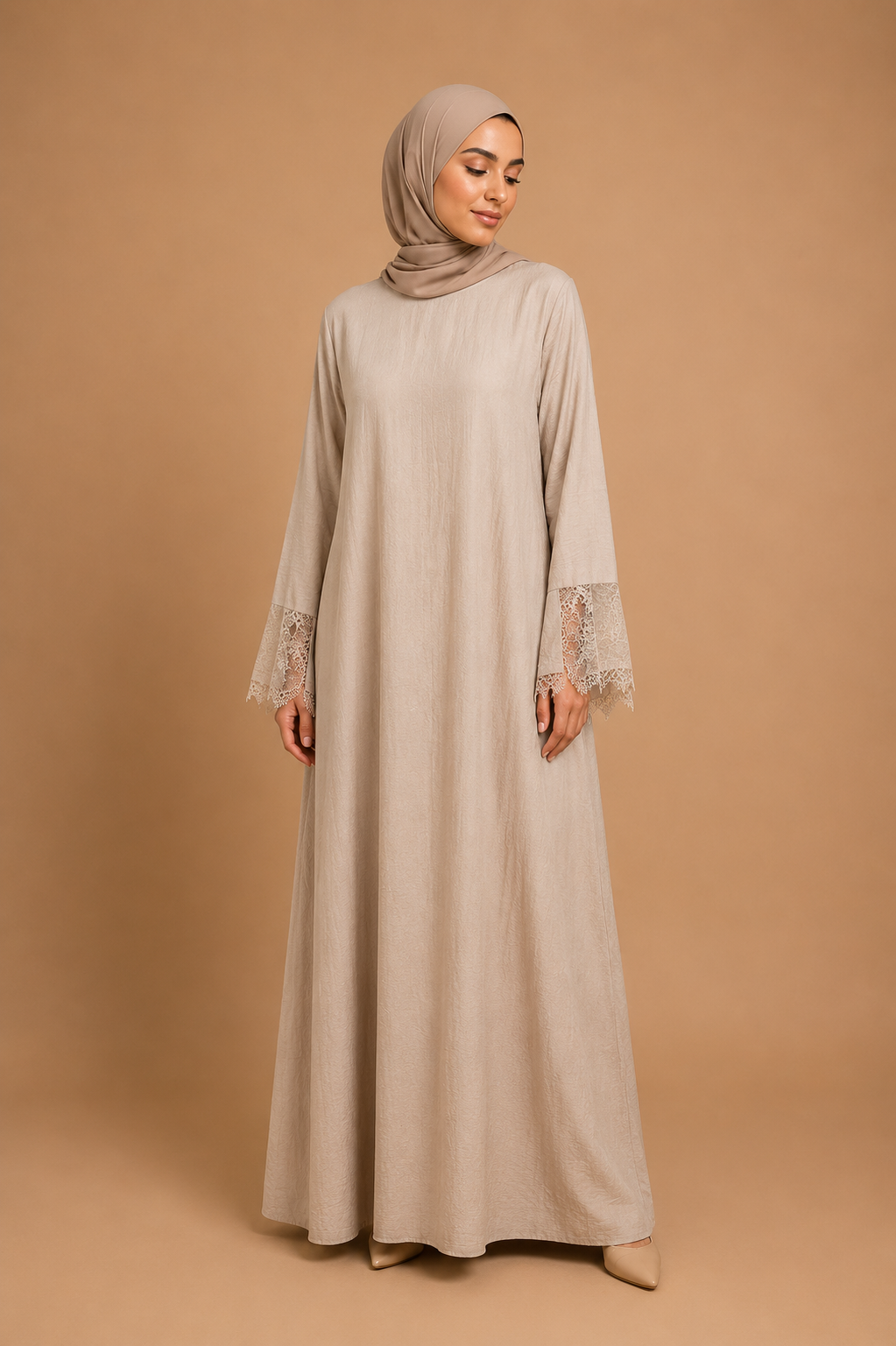 Robe en tencel Sirine Marron ou Beige