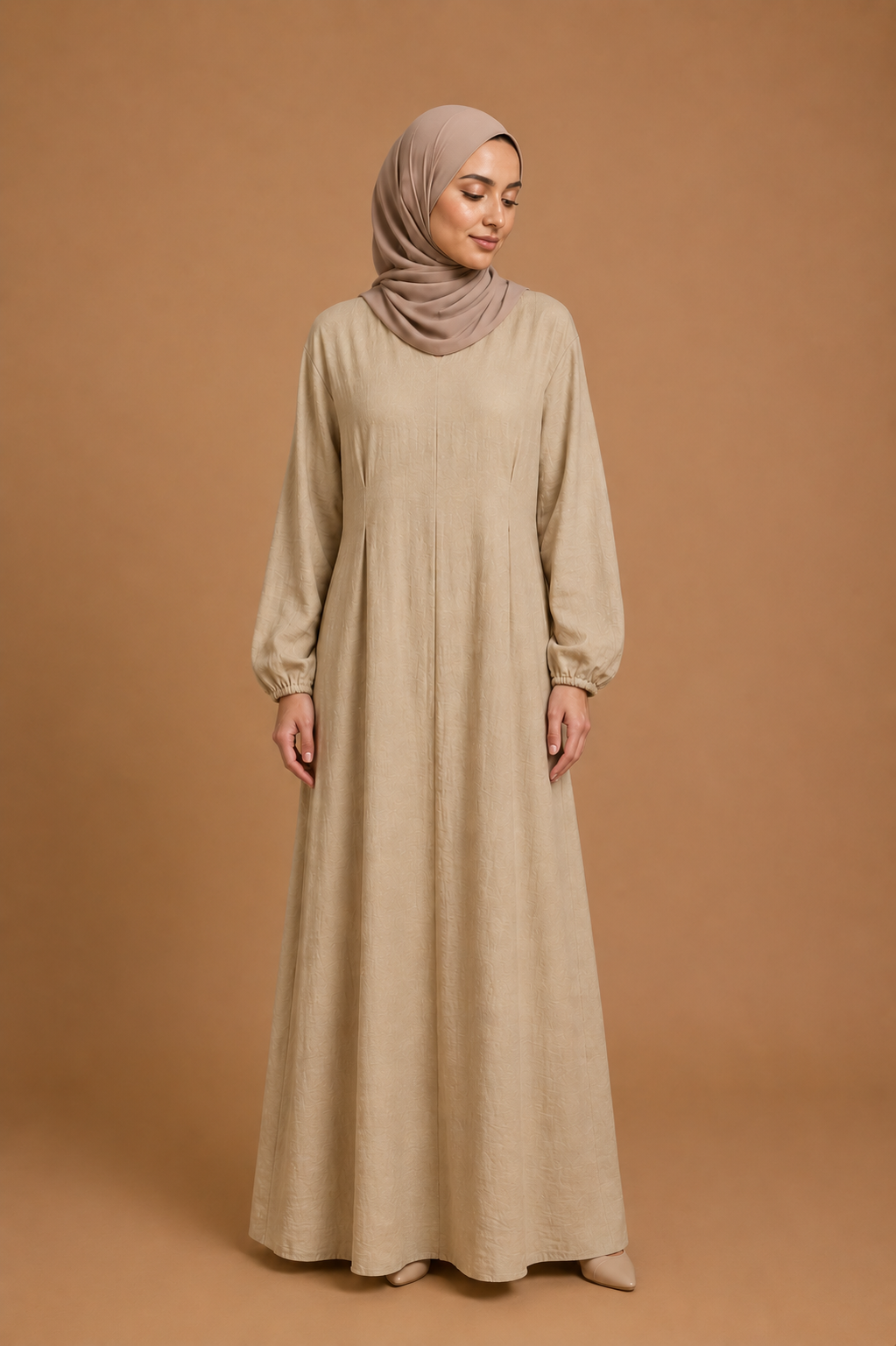 Robe en lin Camélia Olive clair