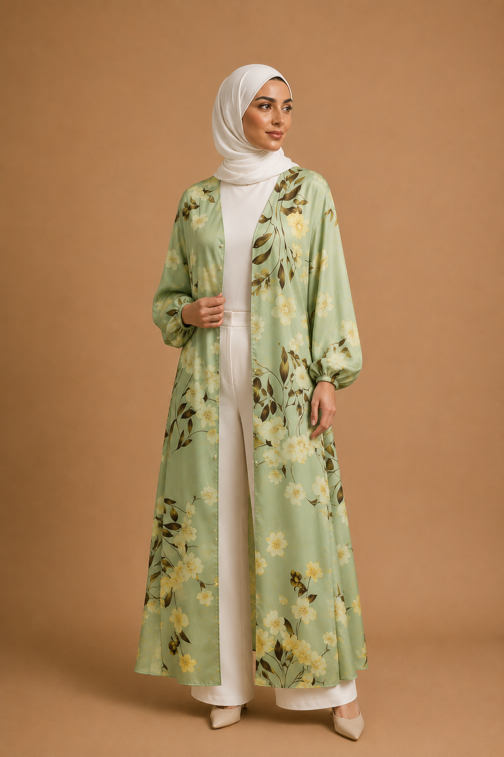 Robe Kimono verte Salma