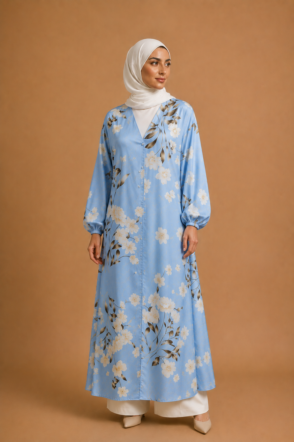 Robe Kimono bleue Salma