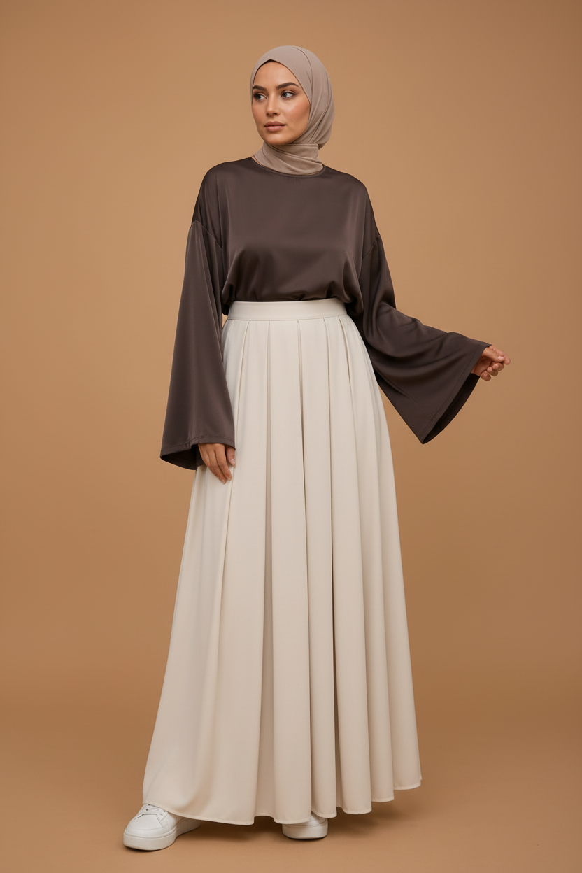 Sultana pleated skirt