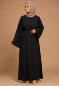Robe Abaya noire strass Isra