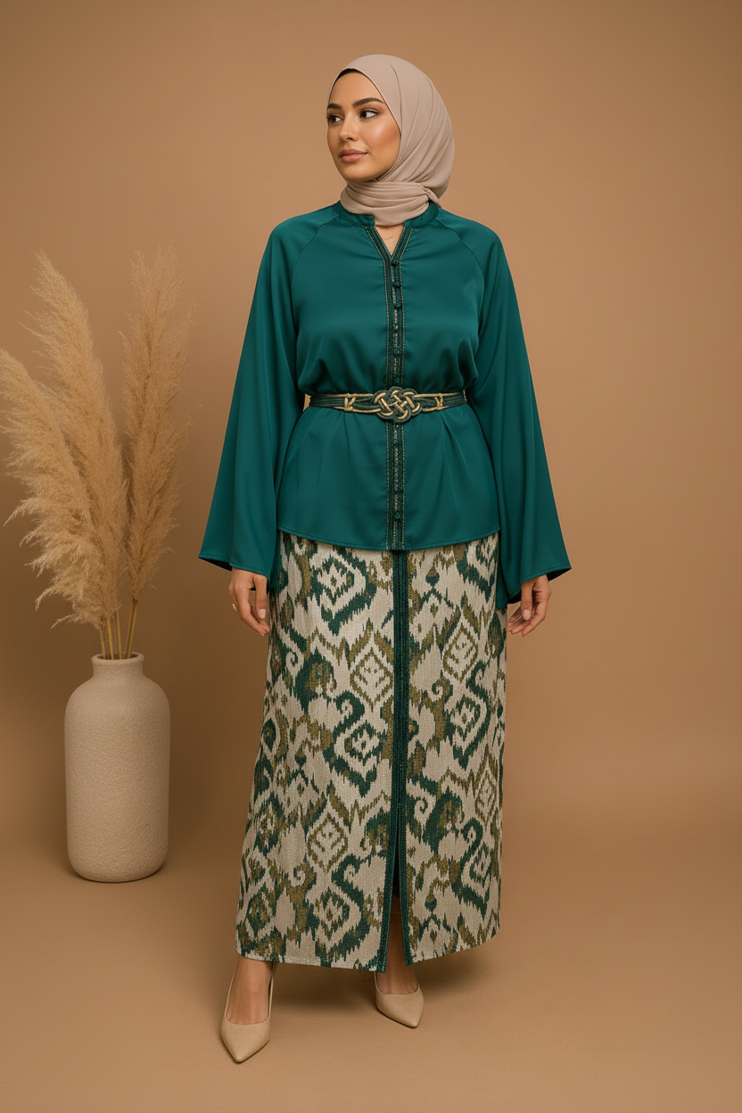 Ensemble  Brocart avec Jupe Dana