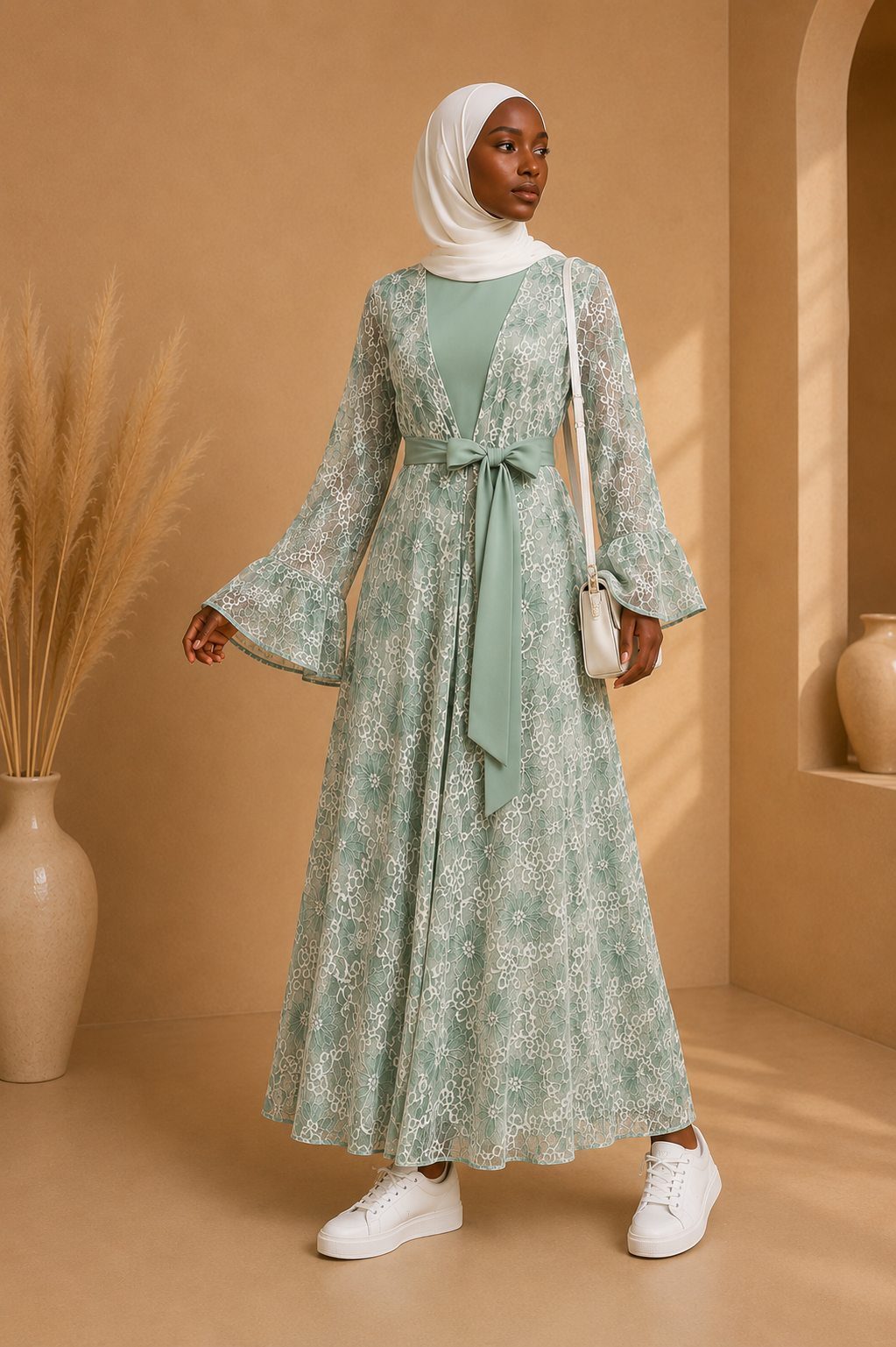 Ensemble Robe et Kimono Dentelle Sirine