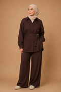 Cotton and linen shirt and trousers set