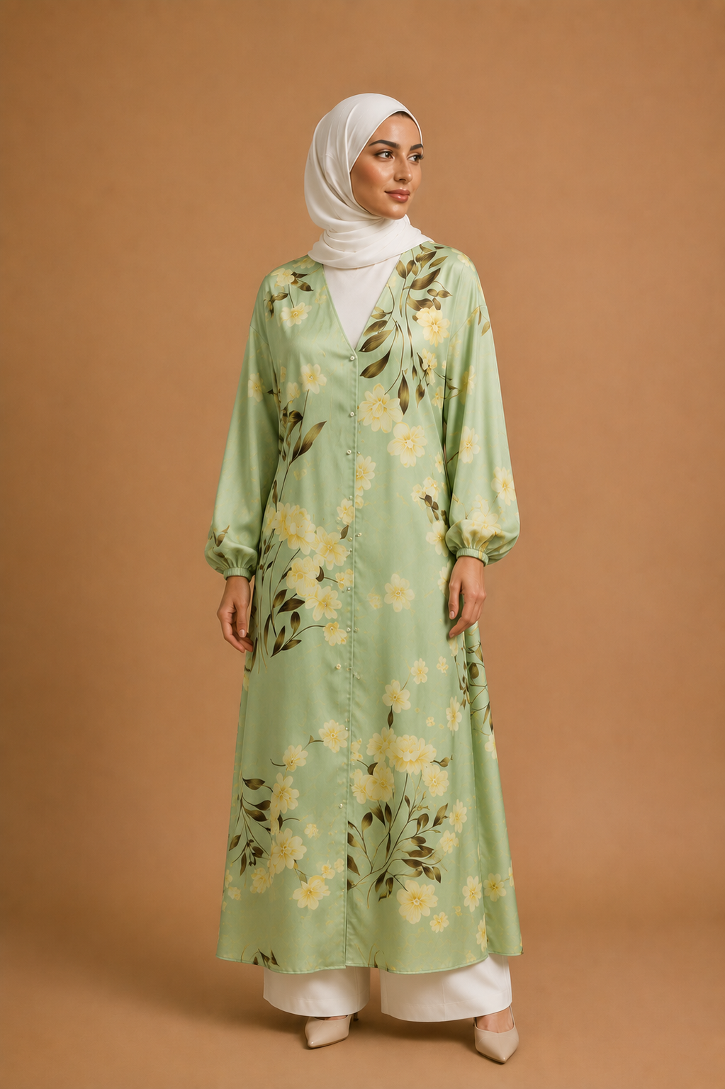 Robe Kimono verte Salma