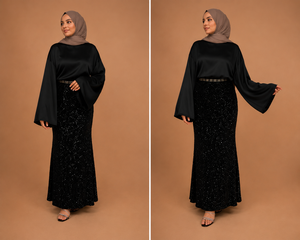 Jupe Eclat Sequins noirs