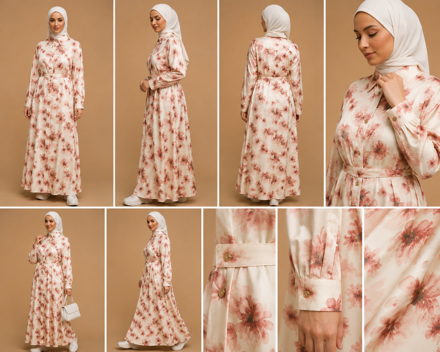 Nora Floral Pink Maxi Dress