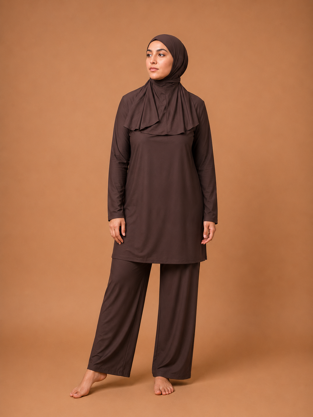 Burkini Maillot de bain Islamique Marron