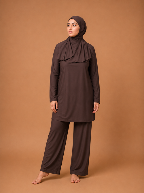 Burkini Maillot de bain Islamique Marron