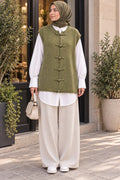 Pull sans manches effet maille