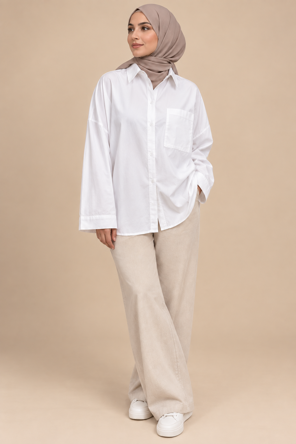 Chemise oversize blanche – Essential